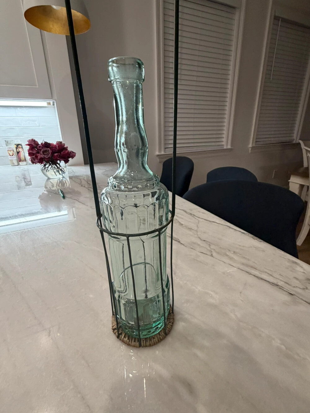 Vintage glass bottle for water flower wine oil